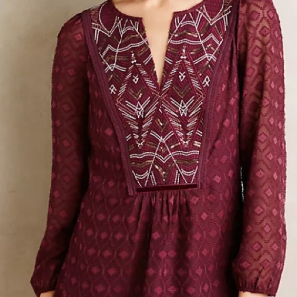 Anthropologie Madiran Peasant Blouse - Sz. L - Picture 14 of 15